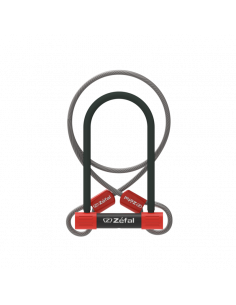 Candado ZEFAL U13 MM Acero + Cable 10 MM - 120 CM
