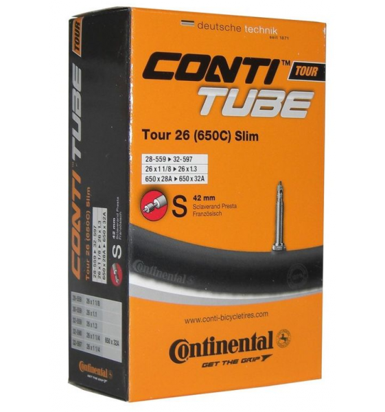 Camara Continental Tour 26x1 1/4 Valvula Presta 42mm