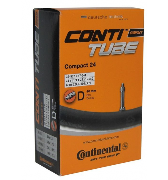 Camara Continental Compact 24x1 1/4-1,75 Valvula Dunlop 40mm