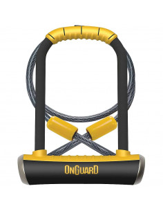Antirrobo U Onguard con cable y soporte Pitbull Mini D