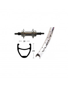 Rueda 26X1.9, Rígida,...