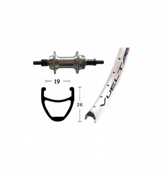 Rueda 28X1.75,Rígida,Ranurada,36...