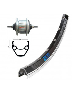 Rueda 28X1.75 O.Rb Shim.8V,...