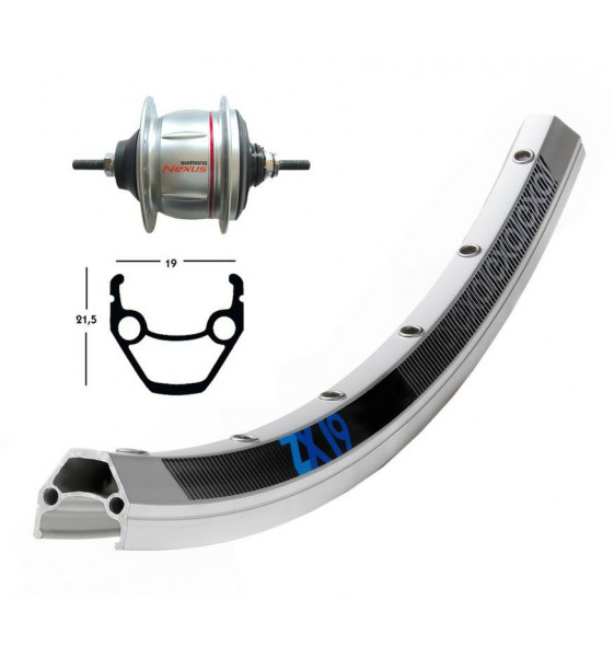 Rueda 28X1.75 O.Rt Shim.8-Mar.Rigido...