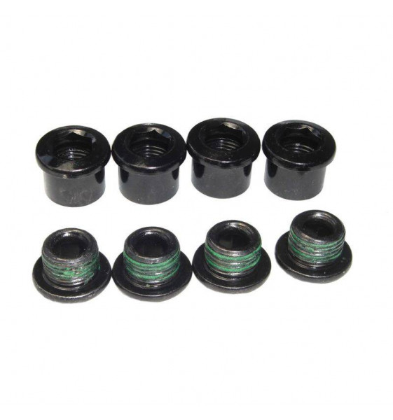 KIT DE TORNILLOS DE PLATO SRAM 4 BRAZOS SINGLE ALUMINIO GUART ACERO NEGRO