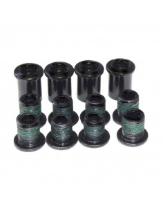 KIT DE TORNILLOS DE PLATO SRAM 4 BRAZOS DOBLE RG LONG STEEL ACERO NEGRO