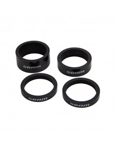 JUEGO DE ESPACIADORES SRAM 1 1/8" CARBONO (2x5 mm-1x10 mm-1x15 mm)