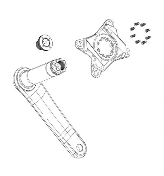 Kit tornillo de biela Auto-extractor SRAM DUB M18/M30 negro