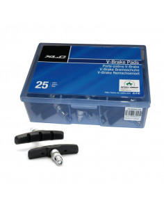 XLC BS-V01 Caja de 25 pares de zapatas de fren V-BRAKE 70MM NEGRO
