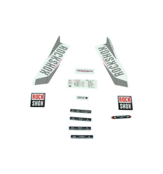 Kit Adhesivos Rockshox Reba ´16 Silver (Bot. White)
