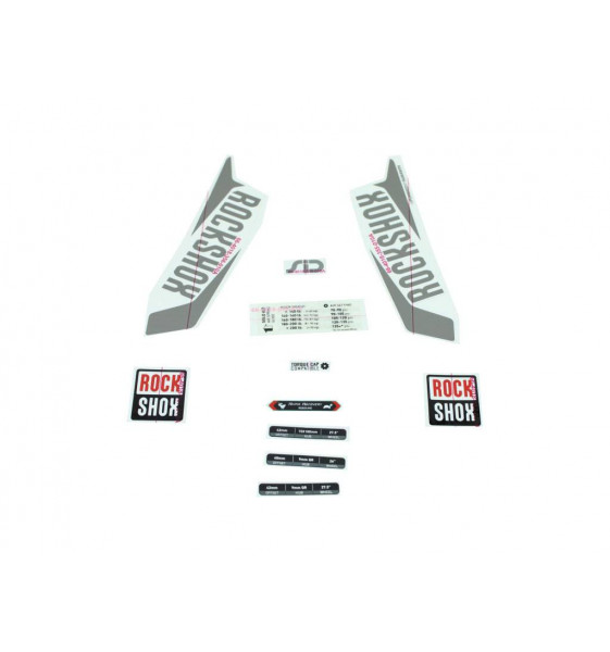 Kit Adhesivos Rockshox Rockshox Sid ´16 Silver (Bot. Black)
