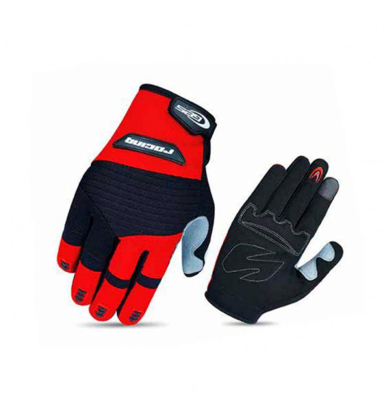 GUANTES LARGO RACING T-S, ROJO/NEGRO