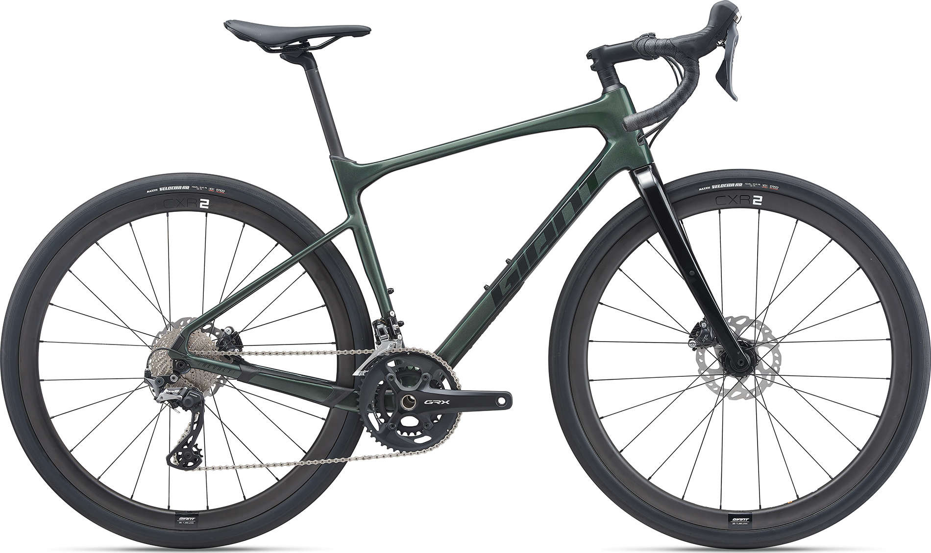 Gravel Bike GIANT Revolt Advanced 0 2021 Colori Bottiglia Verde Materiale  Carbonio Dimensioni della bicicletta S Utilizzare Ghiaia
