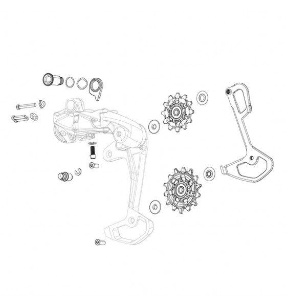 Juego de ruletas cambio SRAM Rival...