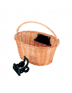 Cesta de mimbre delantera a...