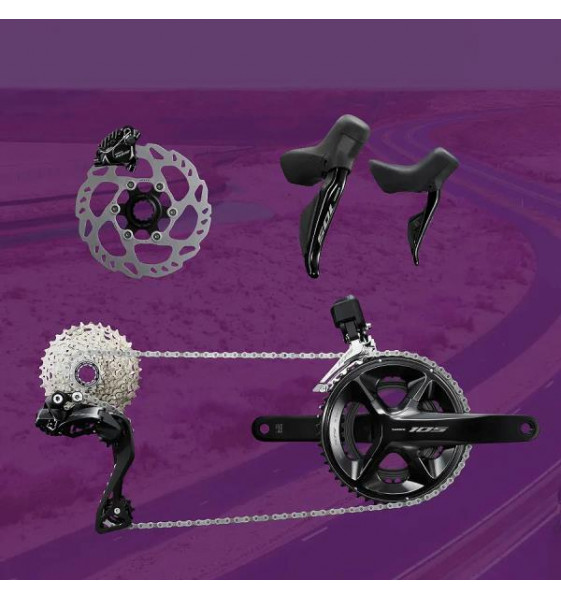 Grupo Shimano 105 Di2 2 x 12