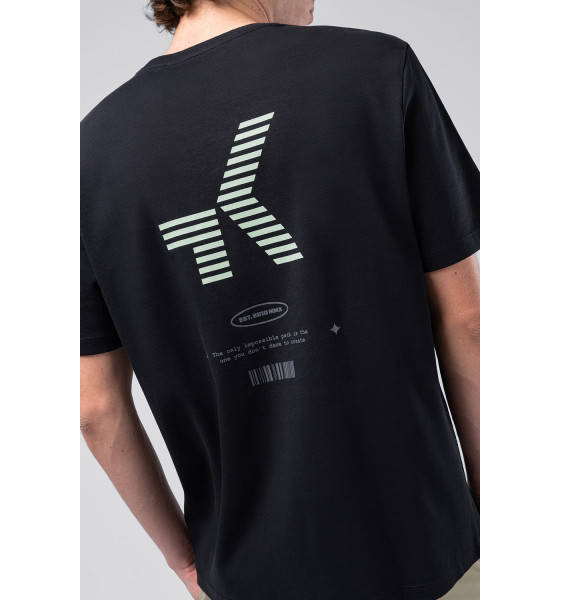 CAMISETA CASUAL OVER RIDE UNISEX BLACK